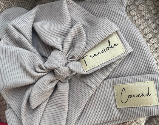 Turbán - bordázott pamut jersey anyag