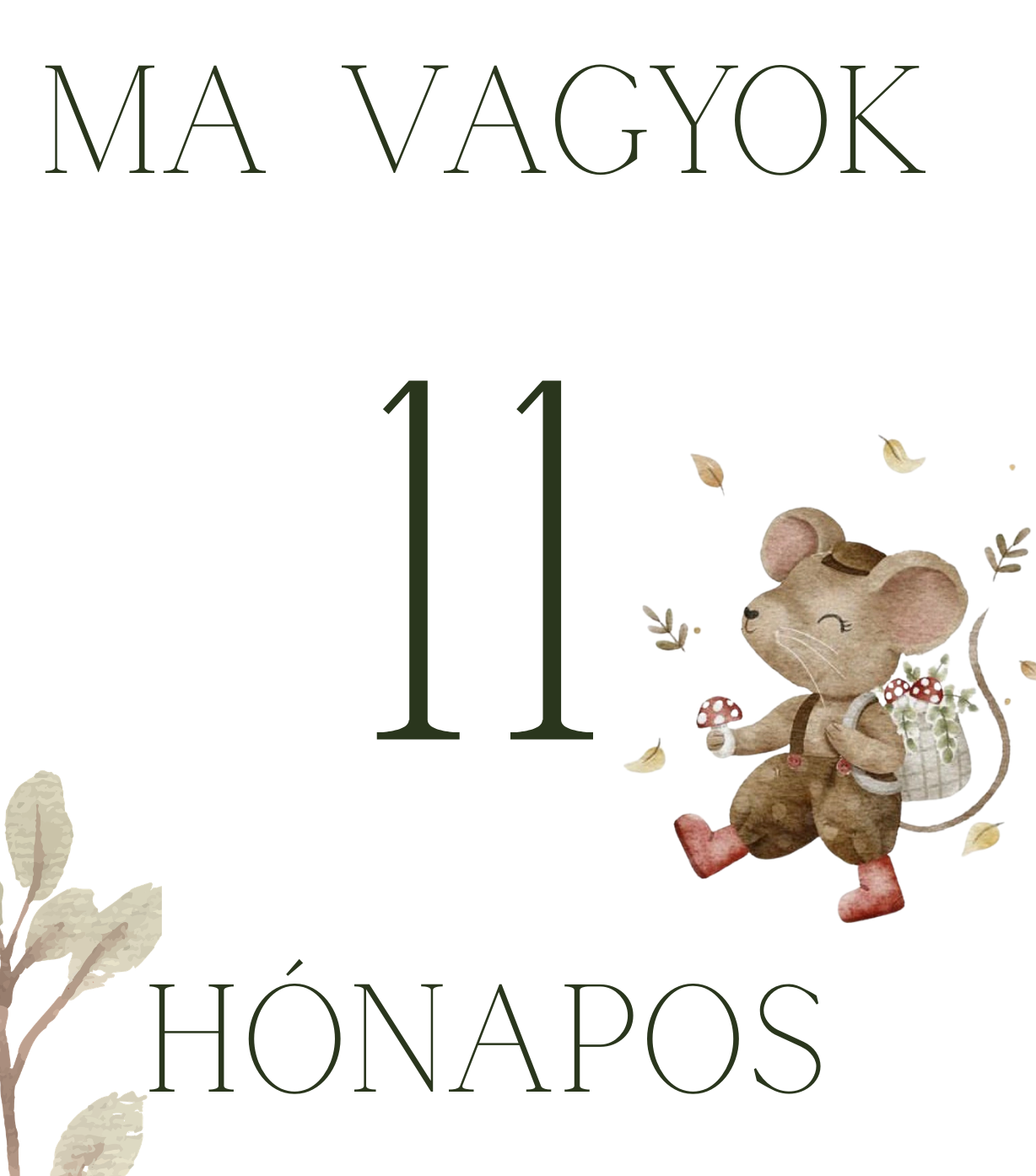 Állatos mérföldkő kártya