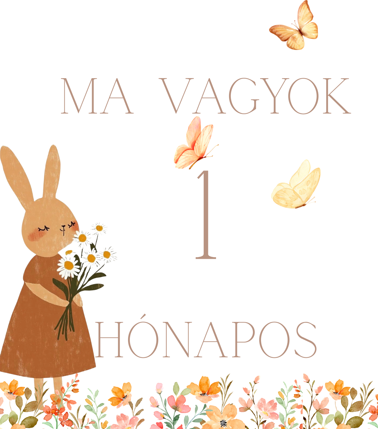 Lányos mérföldkő kártya