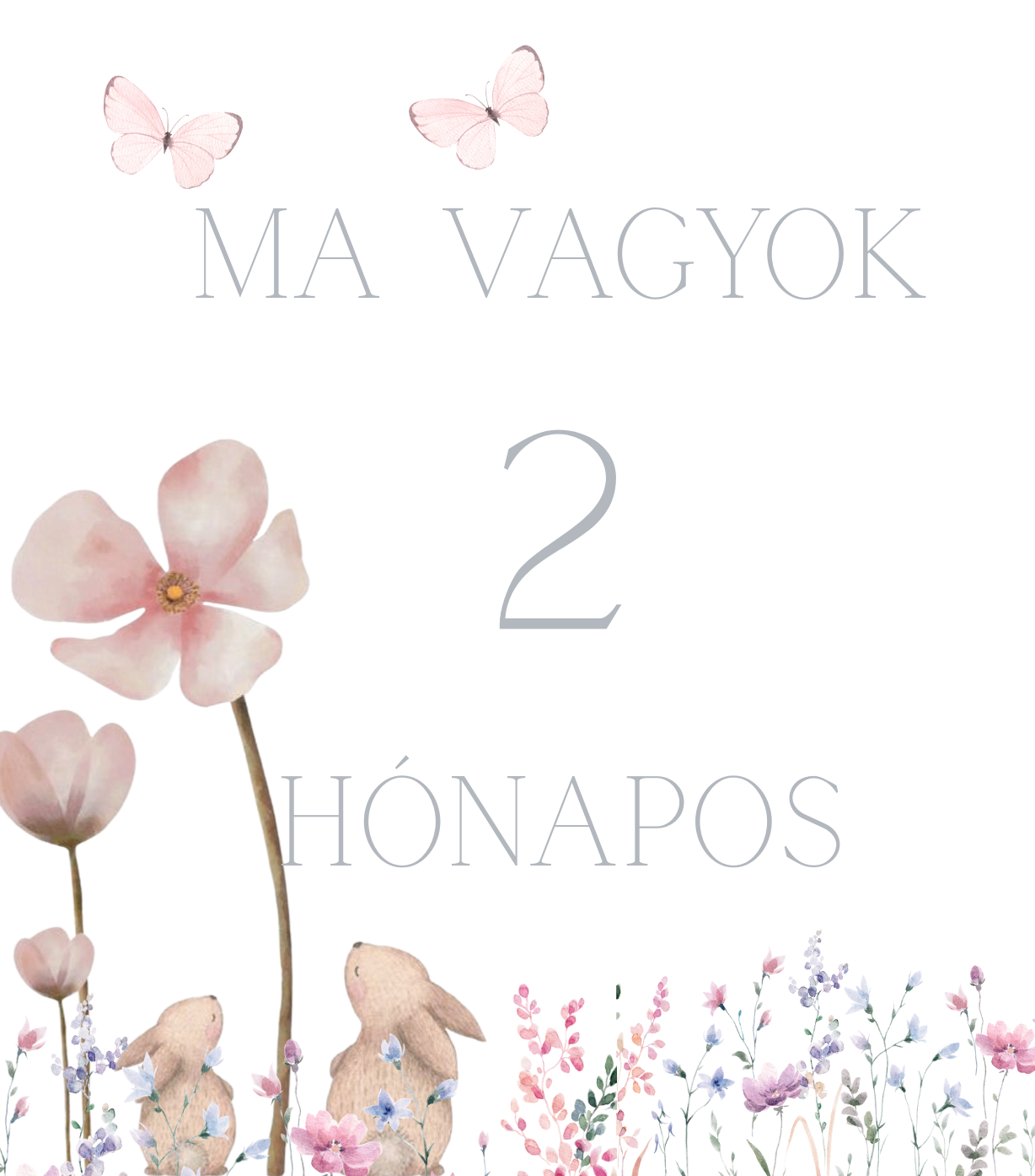 Lányos mérföldkő kártya