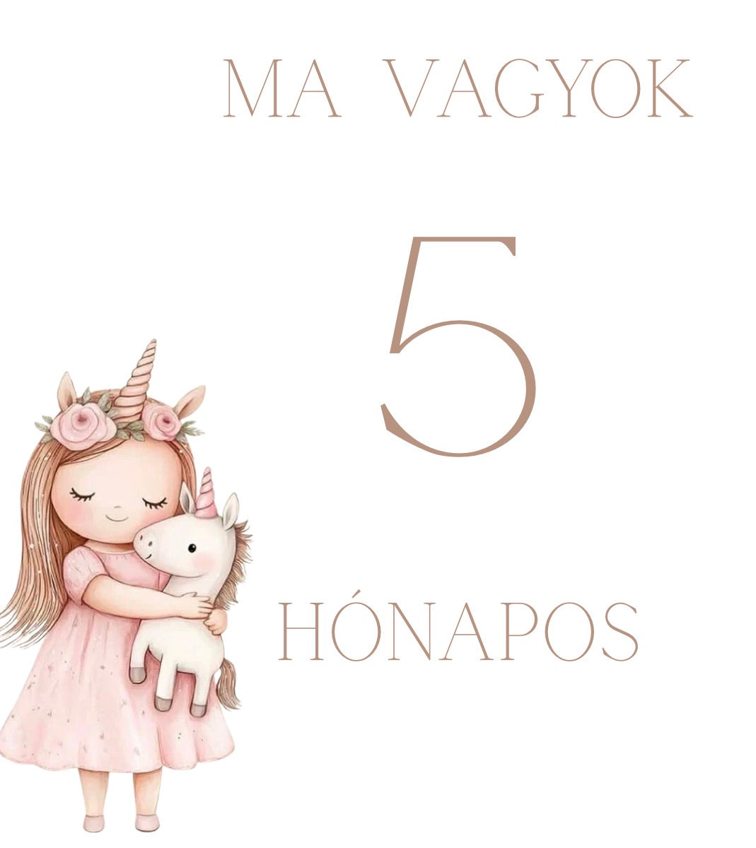 Lányos mérföldkő kártya