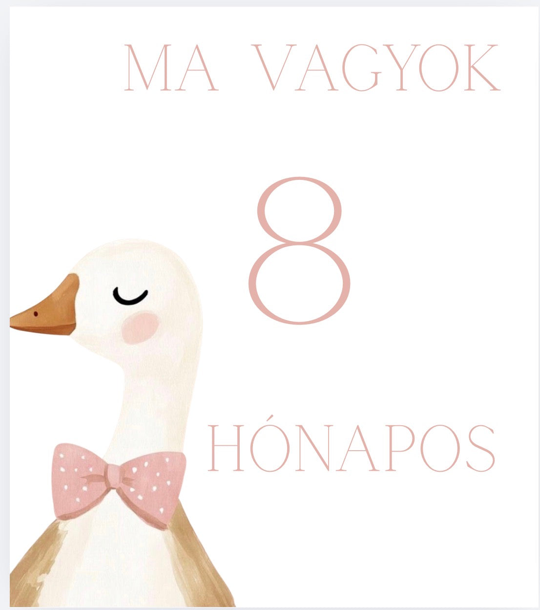 Lányos mérföldkő kártya