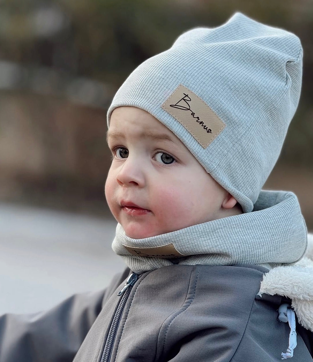 Beanie sapka - bordázott jersey anyag