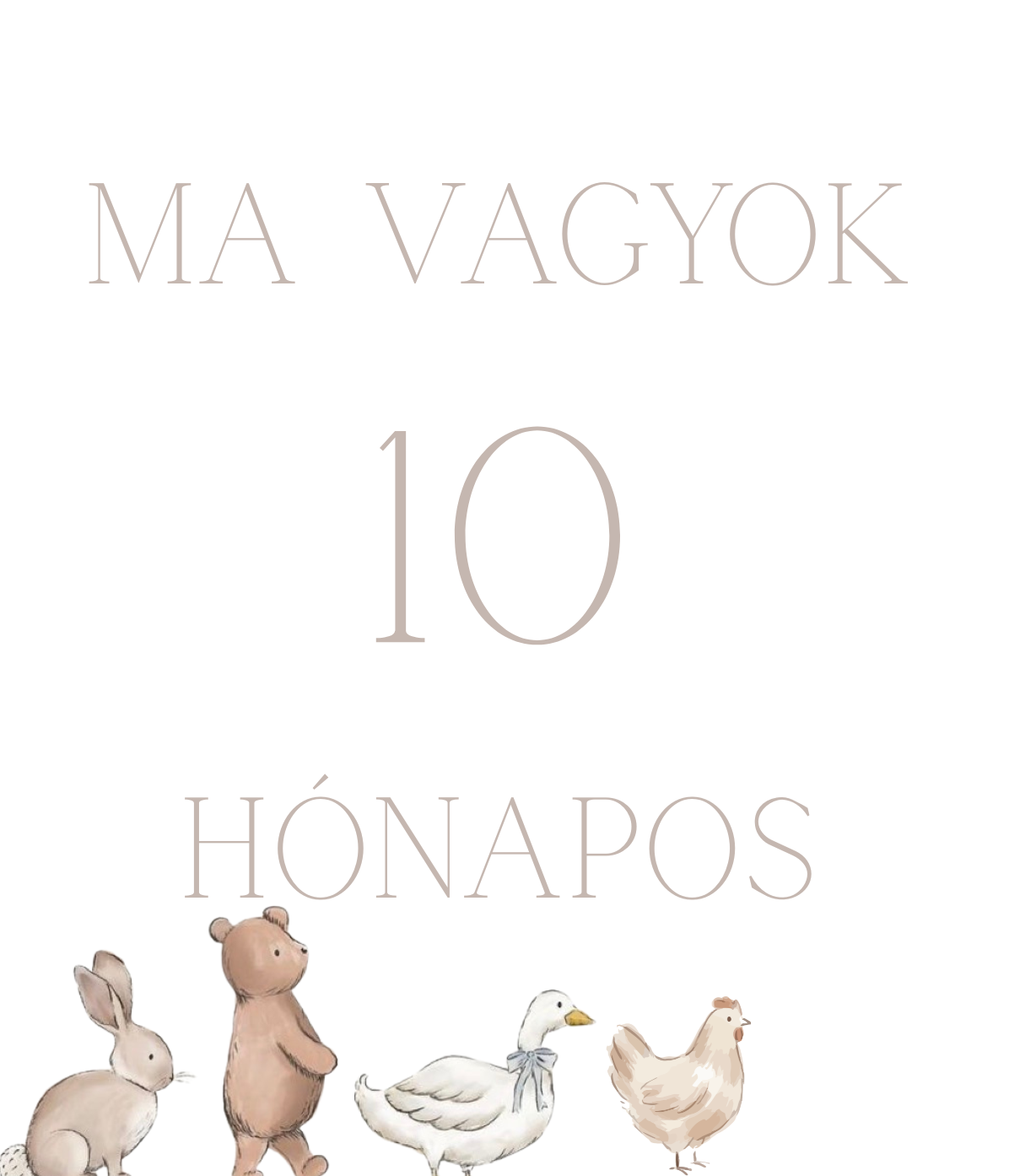 Állatos mérföldkő kártya